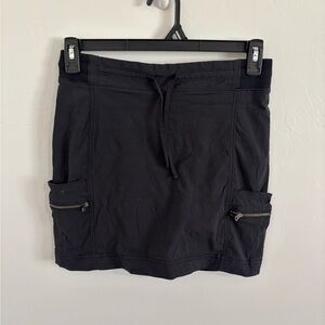 Athleta Black Skirt with Zipper Details